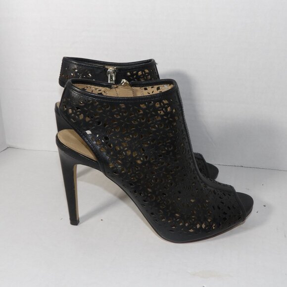 Ann Taylor Black Mesh High Heeled Ankle Booties Size 7/12 - Picture 6 of 9